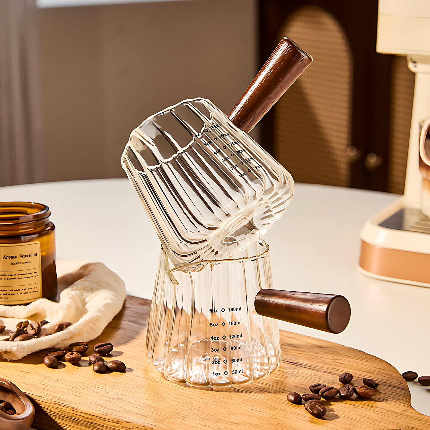 OANKR 6 oz Glass Measuring Cup - Espresso Shot Glass recension och pris