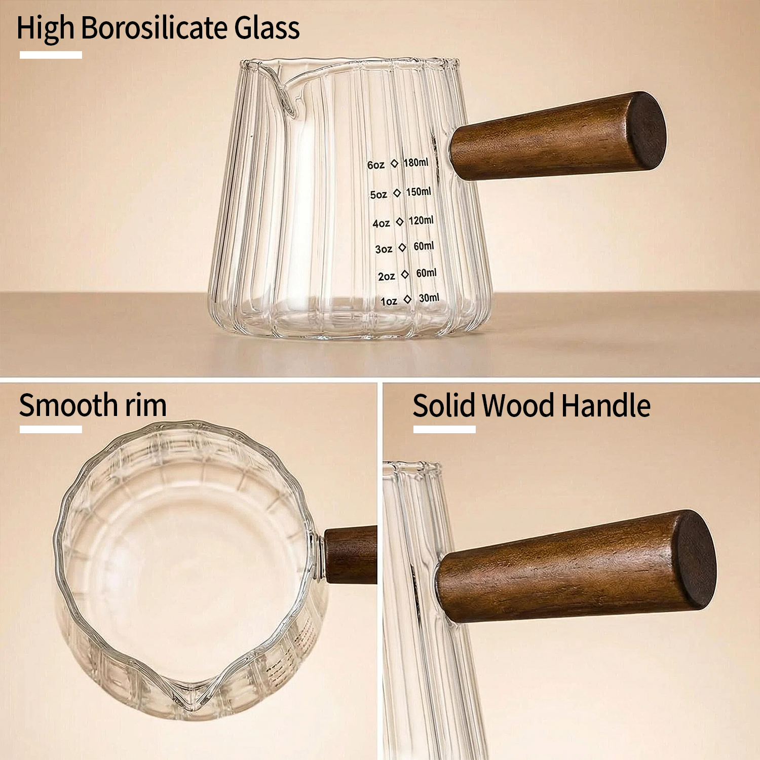OANKR 6 oz Glass Measuring Cup - Espresso Shot Glass recension och pris