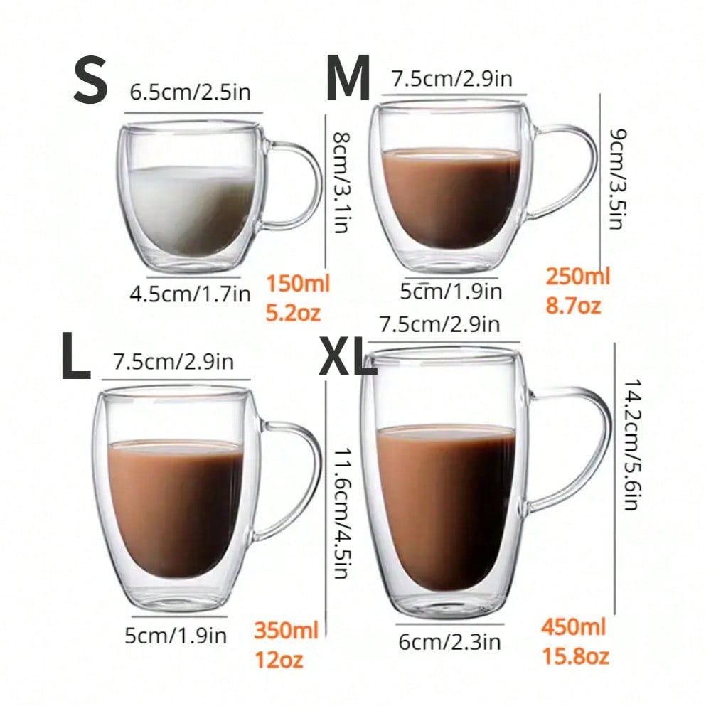 1PC Double Walled Glass Cups H - Espresso Shot Glass recension och pris