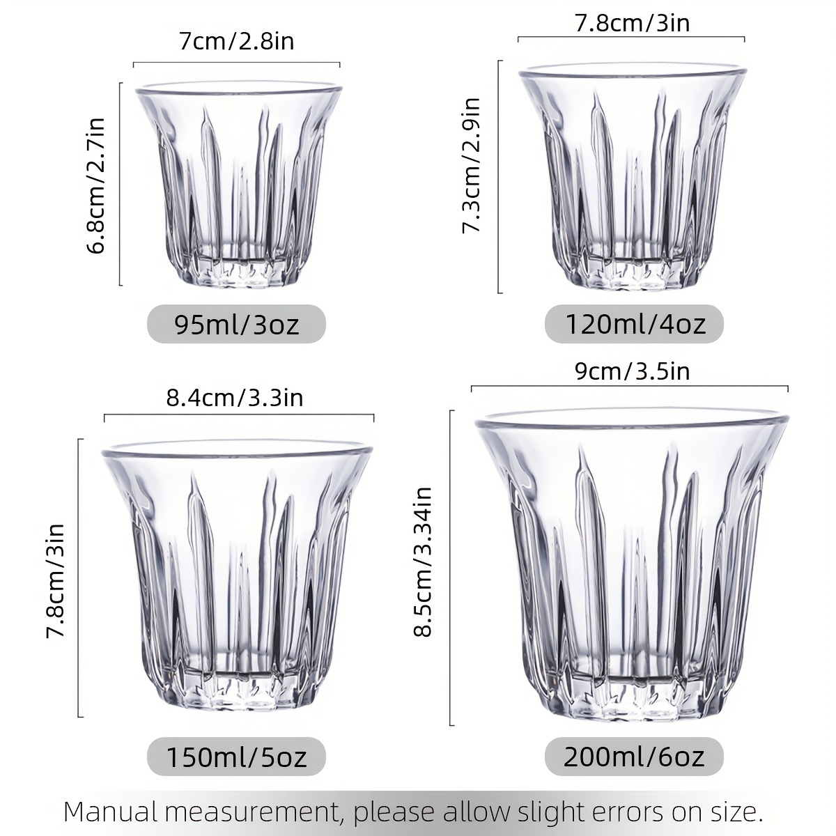 2 Pack Espresso Cups, Clear Gl - Espresso Shot Glass recension och pris