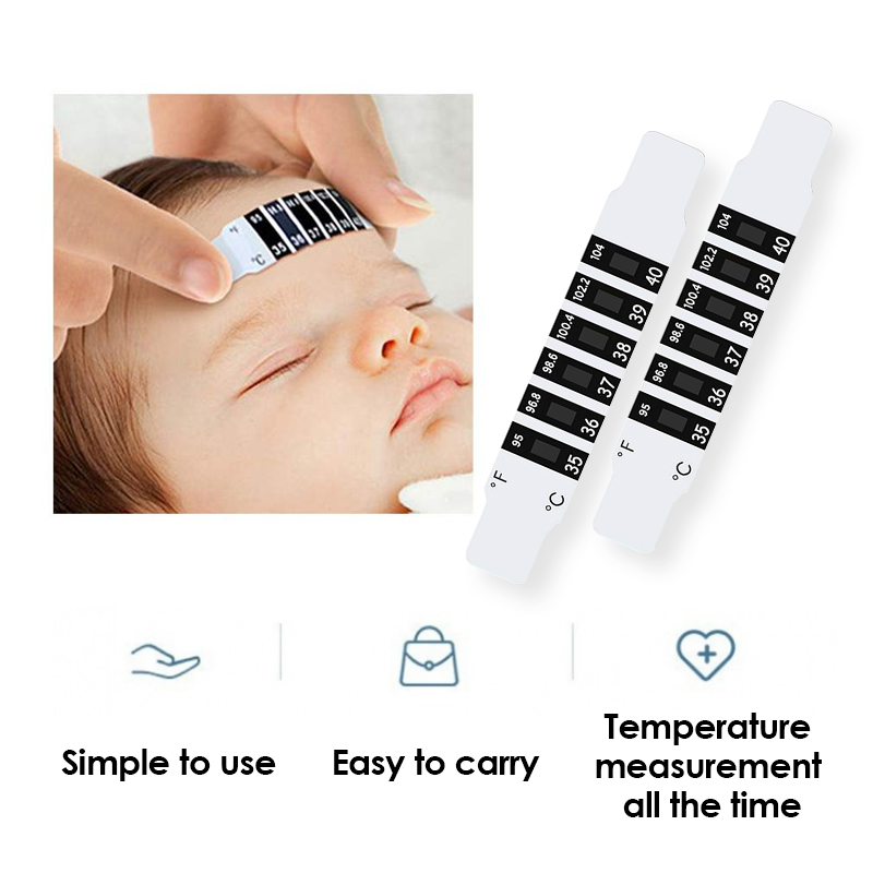 5pcs Child Forehead Temperatur - Temperature Strip Thermometer recension och pris