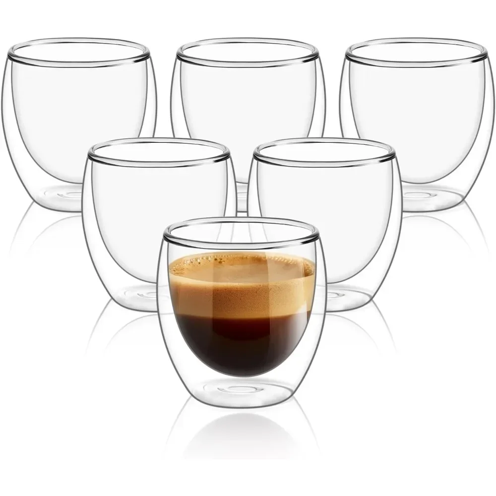 6 pcs Clear Double Wall Glass  - Espresso Shot Glass recension och pris