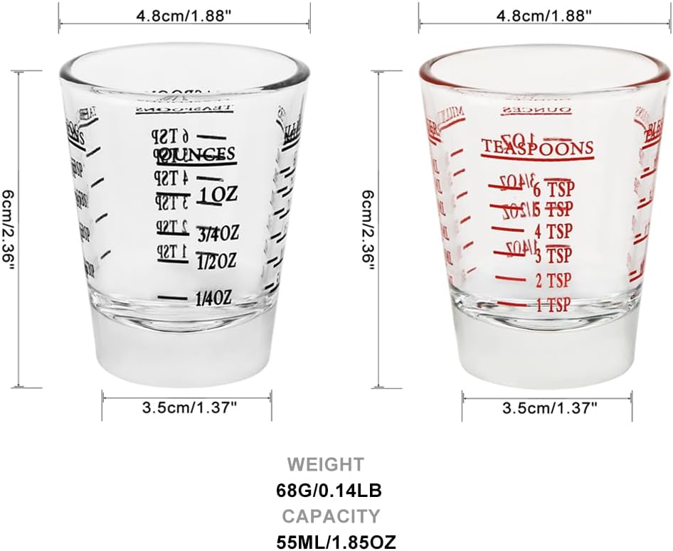Set of 2 Shot Glasses with Mea - Espresso Shot Glass recension och pris