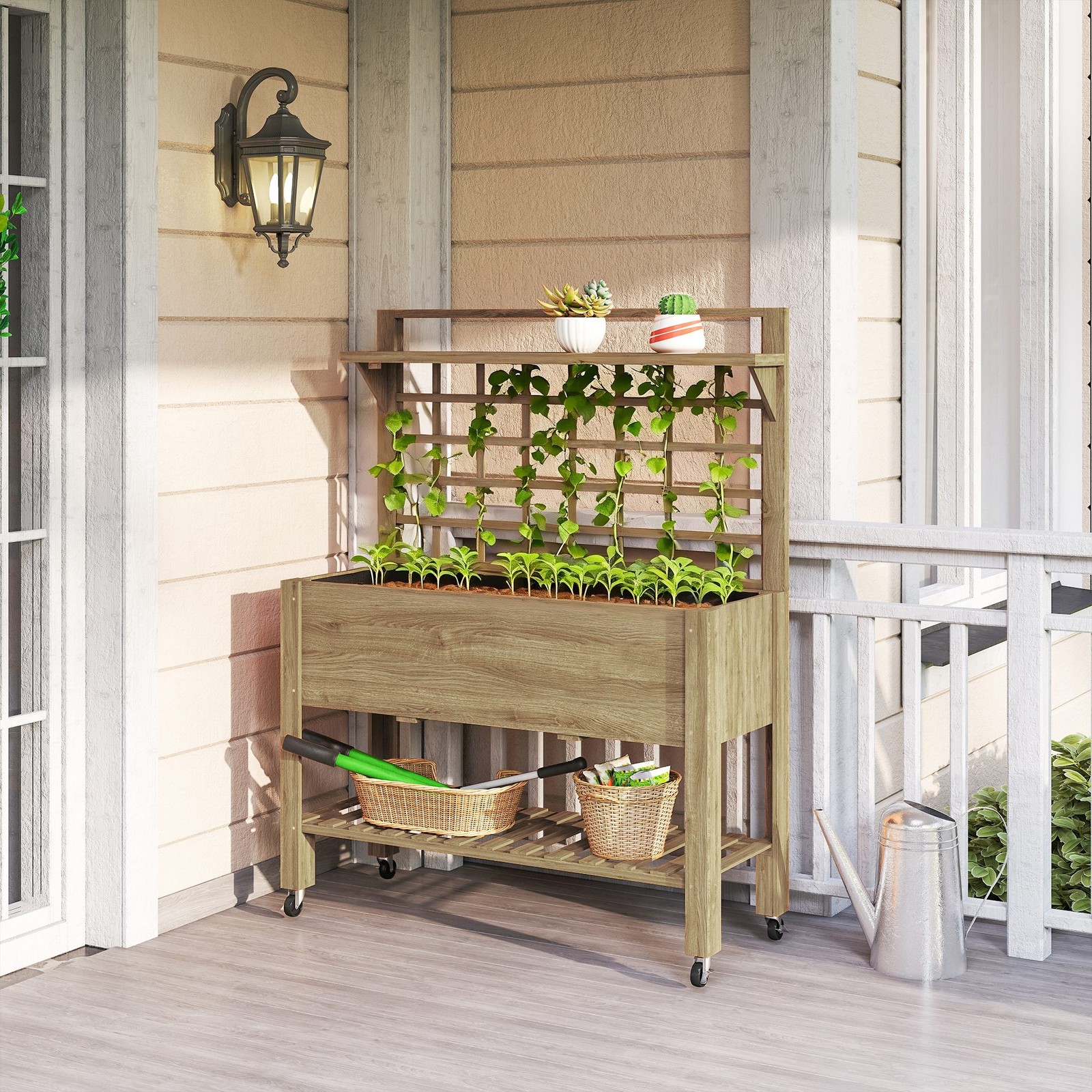 Outdoor Wooden Elevated Growin - Coffee X recension och pris