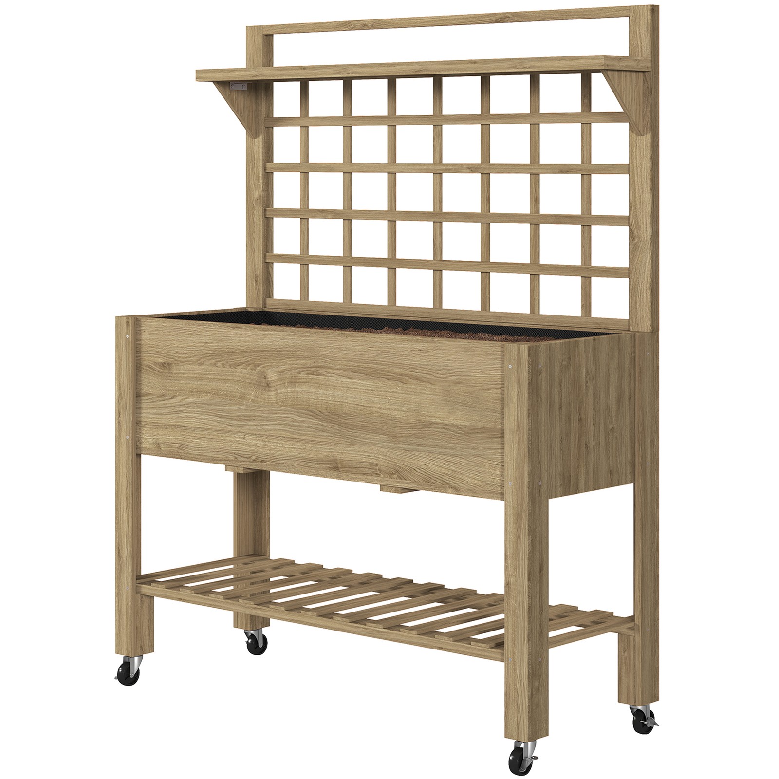 Outdoor Wooden Elevated Growin - Coffee X recension och pris