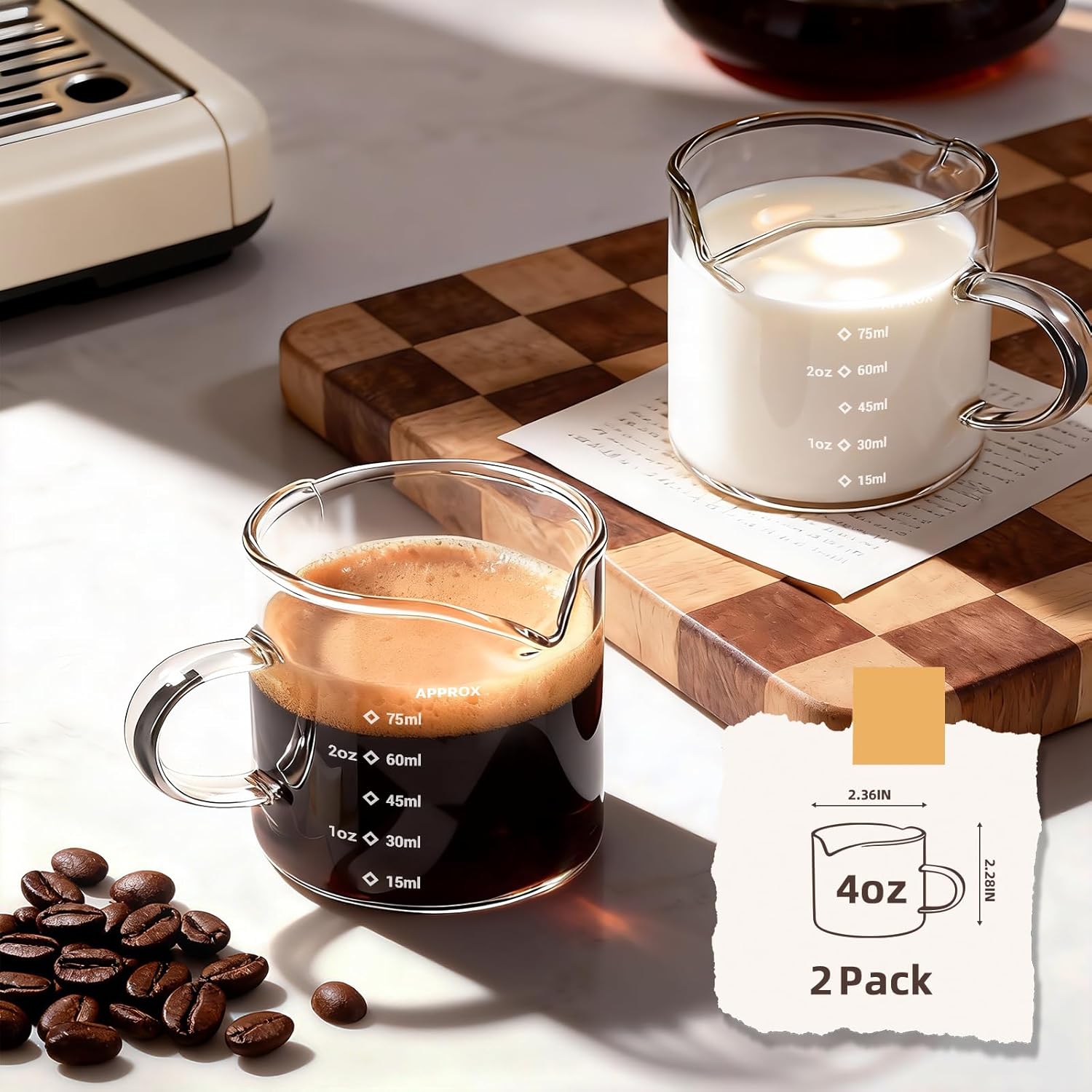 1/2pcs Espresso Cups 4oz Espre - Espresso Shot Glass recension och pris