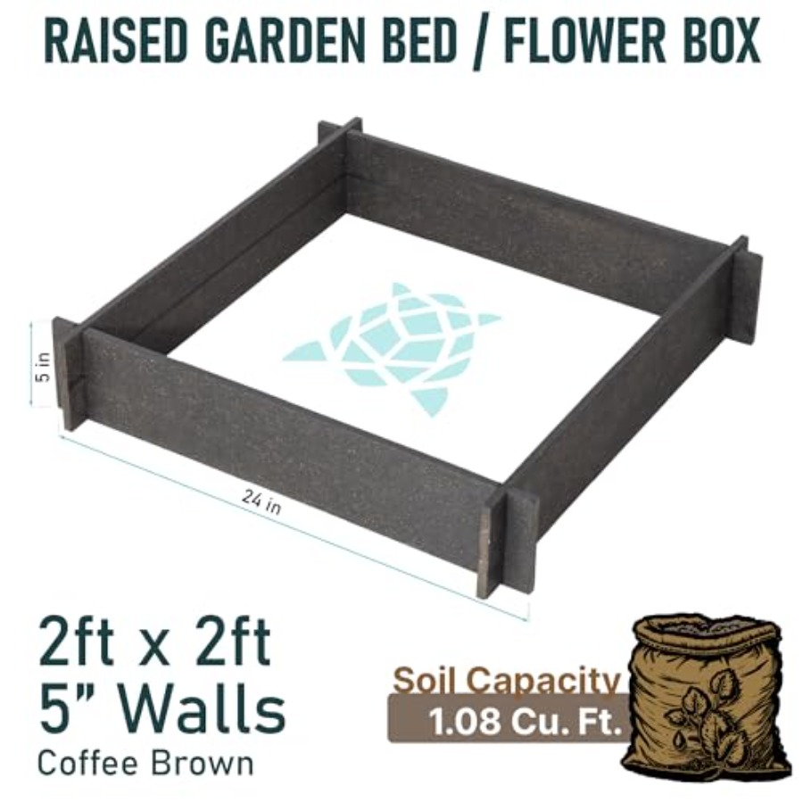 Raised Garden Bed Outdoor Pati - Coffee X recension och pris