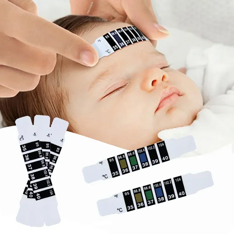 10/20Pcs Forehead Head Strip T - Temperature Strip Thermometer recension och pris