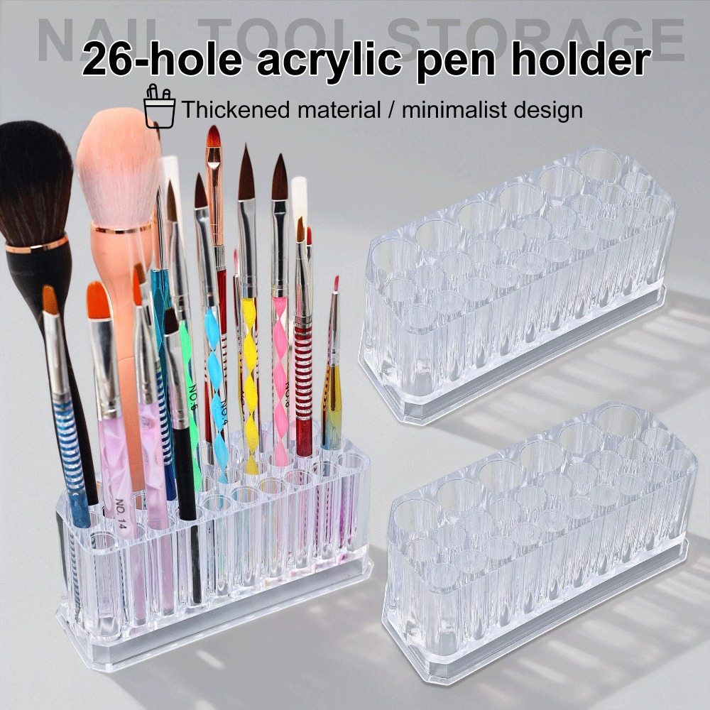 26 Holes Acrylic Nail Brushes  - Coffee X recension och pris